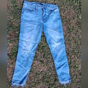 Express Light Blue Women's Distressed Jeans